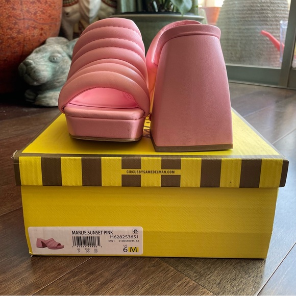 Circus by Sam Edelman Marlie Pink chunky heels size 6 - Picture 2 of 5